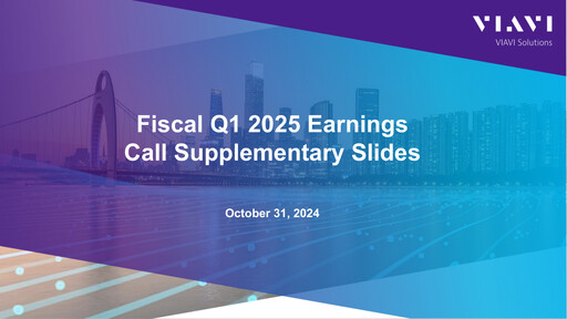 Thumbnail VIAVI Solutions
 Quarterly Report 2025-q1