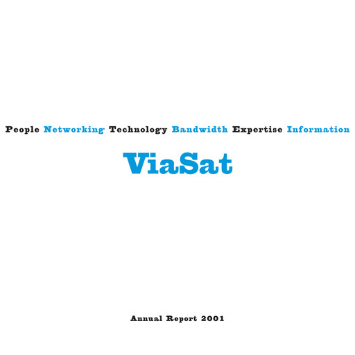 Thumbnail ViaSat Annual Report 2001