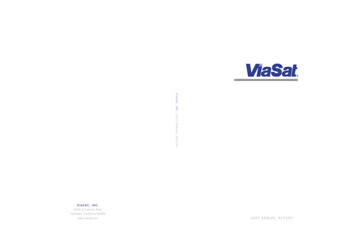 Thumbnail ViaSat Annual Report 2007