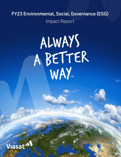 Thumbnail ViaSat ESG Report 2023