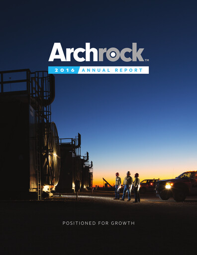 Thumbnail Archrock Annual Report 2016
