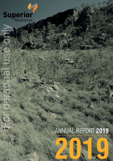 Thumbnail Superior Resources Annual Report 2019