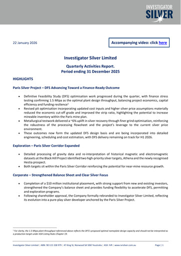 Thumbnail Investigator Resources Quarterly Report 2025-q4