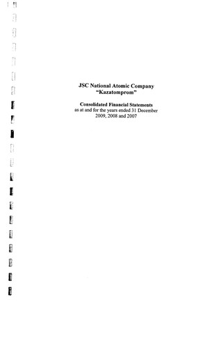 Thumbnail Kazatomprom Financial Statement 2009