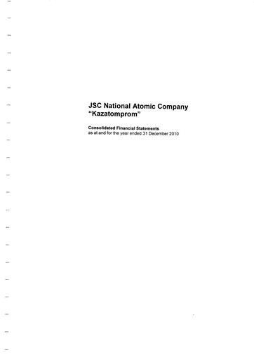 Thumbnail Kazatomprom Financial Statement 2010