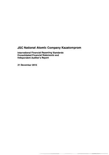 Thumbnail Kazatomprom Financial Statement 2015