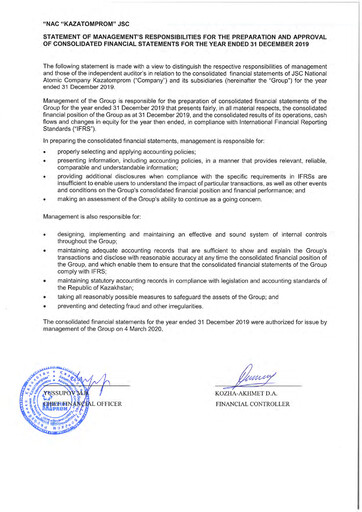 Thumbnail Kazatomprom Financial Statement 2019