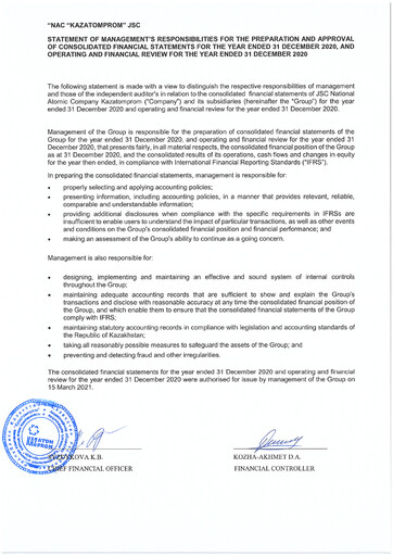 Thumbnail Kazatomprom Financial Statement 2020