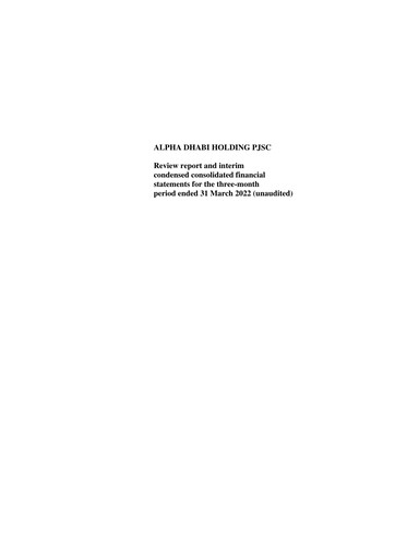 Vorschaubild Alpha Dhabi Finanzbericht 2022-q1