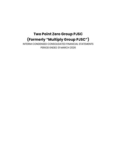 Miniature Multiply Group Rapport trimestriel 2026-q1