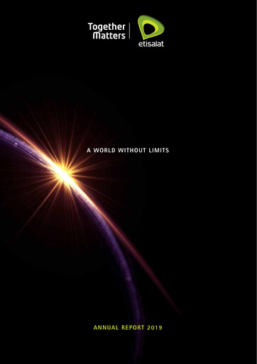 Thumbnail Emirates Telecom (Etisalat Group) Annual Report 2019