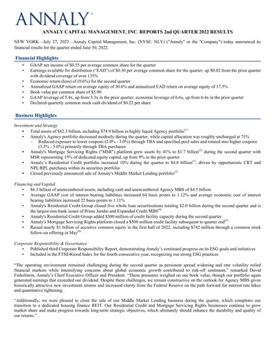 Thumbnail Annaly Capital Management
 Quarterly Report 2022-q2
