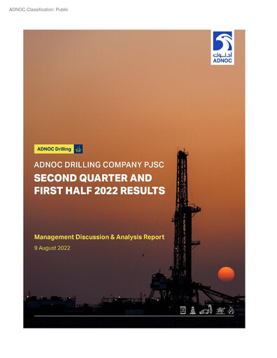 Thumbnail ADNOC Drilling Company Quarterly Report 2022-q2