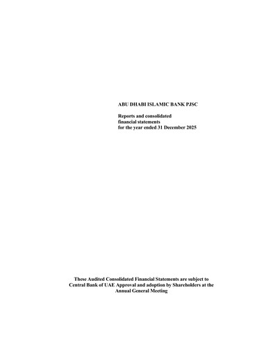 Thumbnail Abu Dhabi Islamic Bank (ADIB) Financial Statement 2025