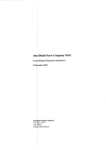 Thumbnail Abu Dhabi Ports Financial Statement 2019