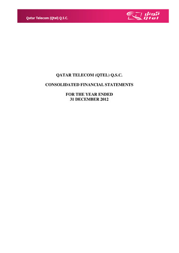 Thumbnail Ooredoo Financial Statement 2012