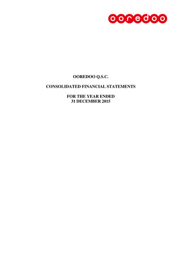 Thumbnail Ooredoo Financial Statement 2015
