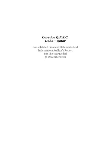 Thumbnail Ooredoo Financial Statement 2021