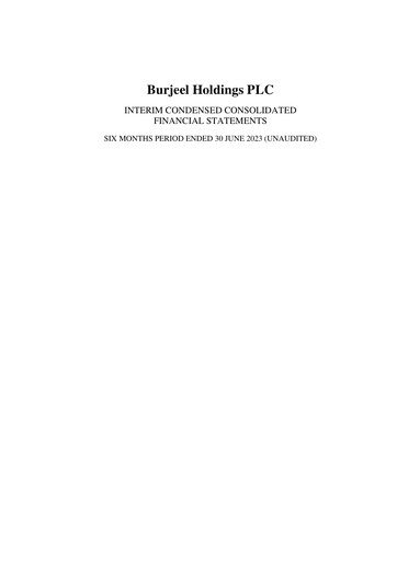 Thumbnail Burjeel Holdings Half-year Report 2023-h1