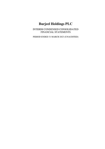 Thumbnail Burjeel Holdings Quarterly Report 2023-q1