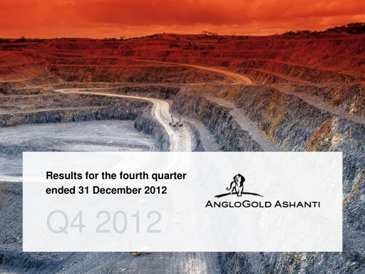 Thumbnail AngloGold Ashanti
 Financial Statement 2012