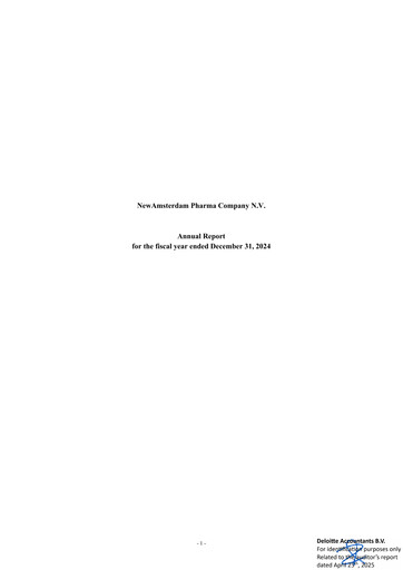 Miniature NewAmsterdam Pharma Company Rapport annuel 2024
