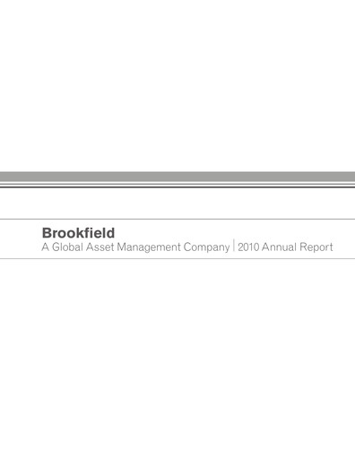 Thumbnail Brookfield Corporation Annual Report 2010