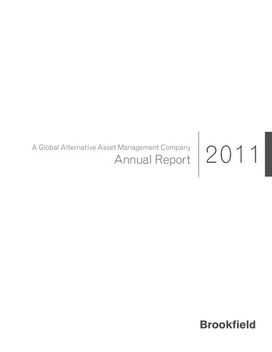 Thumbnail Brookfield Corporation Annual Report 2011