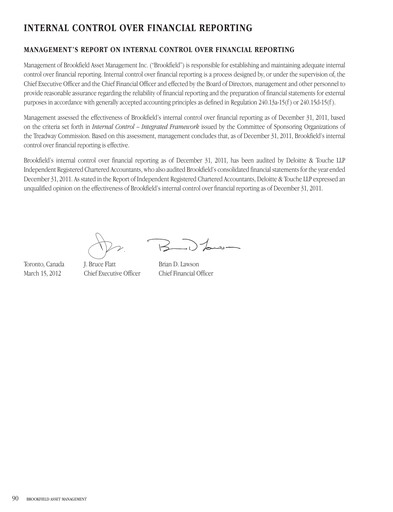 Thumbnail Brookfield Corporation Financial Statement 2011