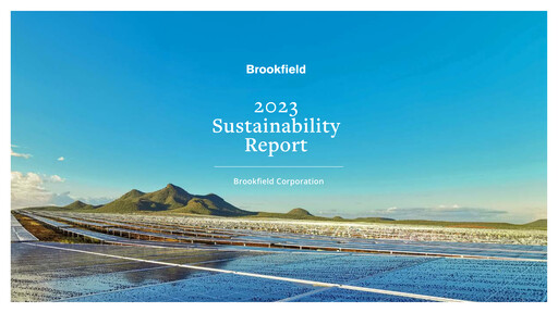 Miniature Brookfield Corporation Rapport de durabilité 2023