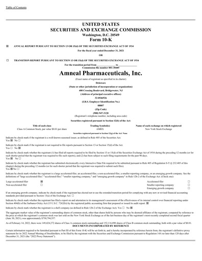 Thumbnail Amneal Pharmaceuticals
 Annual Report 2021