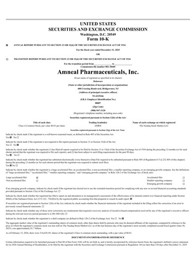 Thumbnail Amneal Pharmaceuticals
 Annual Report 2025
