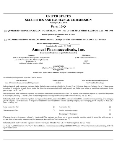 Thumbnail Amneal Pharmaceuticals
 Quarterly Report 2020-q2