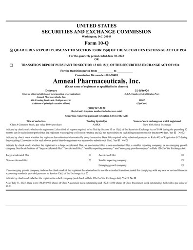 Thumbnail Amneal Pharmaceuticals
 Quarterly Report 2023-q2