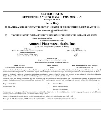 Thumbnail Amneal Pharmaceuticals
 Quarterly Report 2025-q1