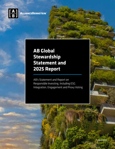 Thumbnail AllianceBernstein ESG Report 2025