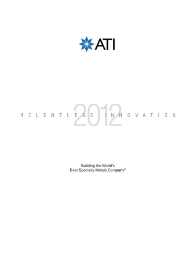 Thumbnail ATI Inc.
 Annual Report 2012