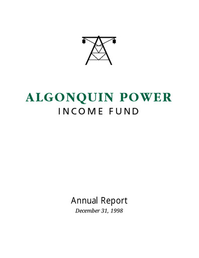 Vorschaubild Algonquin Power & Utilities Jahresbericht 1998