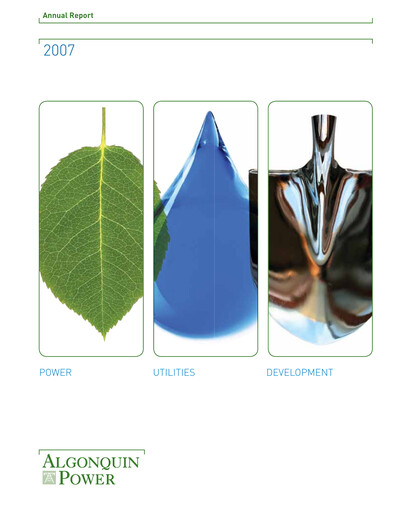 Vorschaubild Algonquin Power & Utilities Jahresbericht 2007