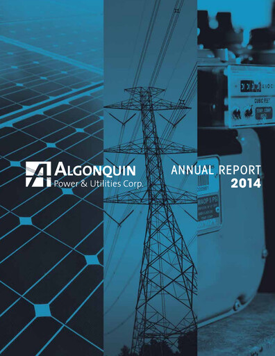 Vorschaubild Algonquin Power & Utilities Jahresbericht 2014