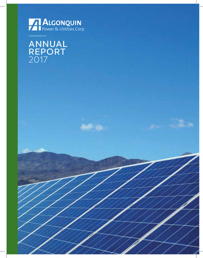 Vorschaubild Algonquin Power & Utilities Jahresbericht 2017