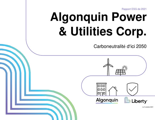 Thumbnail Algonquin Power & Utilities ESG Report 2021