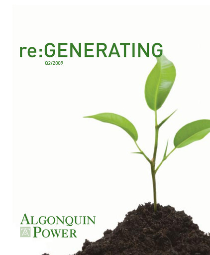 Thumbnail Algonquin Power & Utilities Quarterly Report 2009-q2