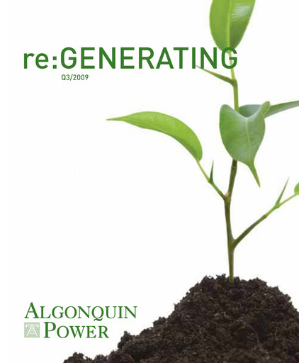 Thumbnail Algonquin Power & Utilities Quarterly Report 2009-q3
