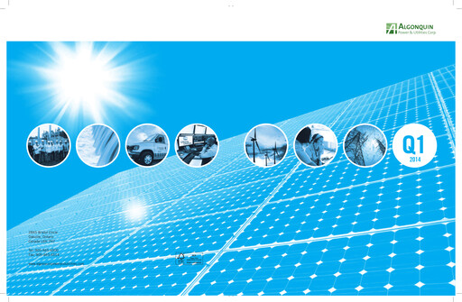 Thumbnail Algonquin Power & Utilities Quarterly Report 2014-q1