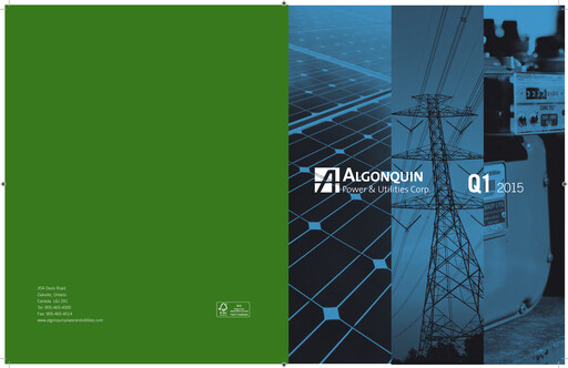 Thumbnail Algonquin Power & Utilities Quarterly Report 2015-q1