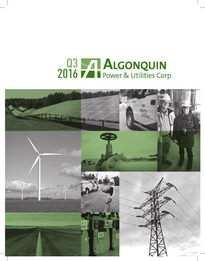 Thumbnail Algonquin Power & Utilities Quarterly Report 2016-q3