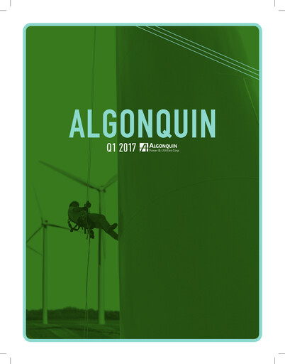 Thumbnail Algonquin Power & Utilities Quarterly Report 2017-q1
