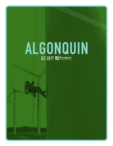 Thumbnail Algonquin Power & Utilities Quarterly Report 2017-q3