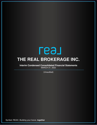 Thumbnail Real Brokerage Inc. Quarterly Report 2022-q1